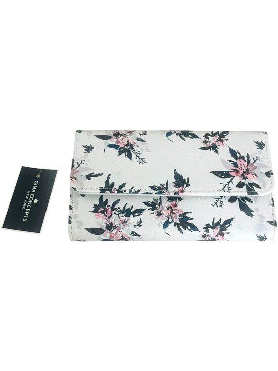 GINA CONCEPTS New York Handbags - GINA CONCEPTS New York - Women's White with Floral Design Wallet - NEW with tags